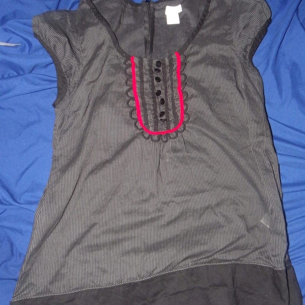 pinstriped Kensie Girl blouse